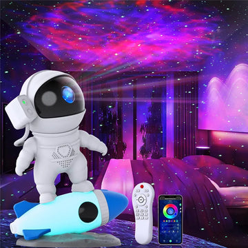 Rocket Astronaut Galaxy Projector Night Light