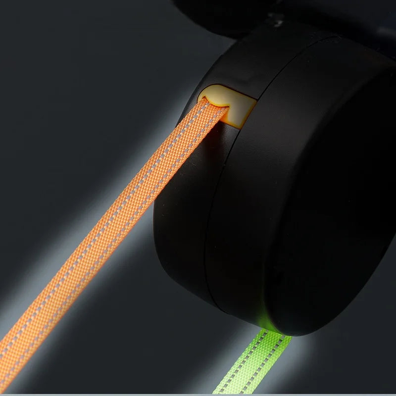Retractable Dual Doggie Leash with LED Light