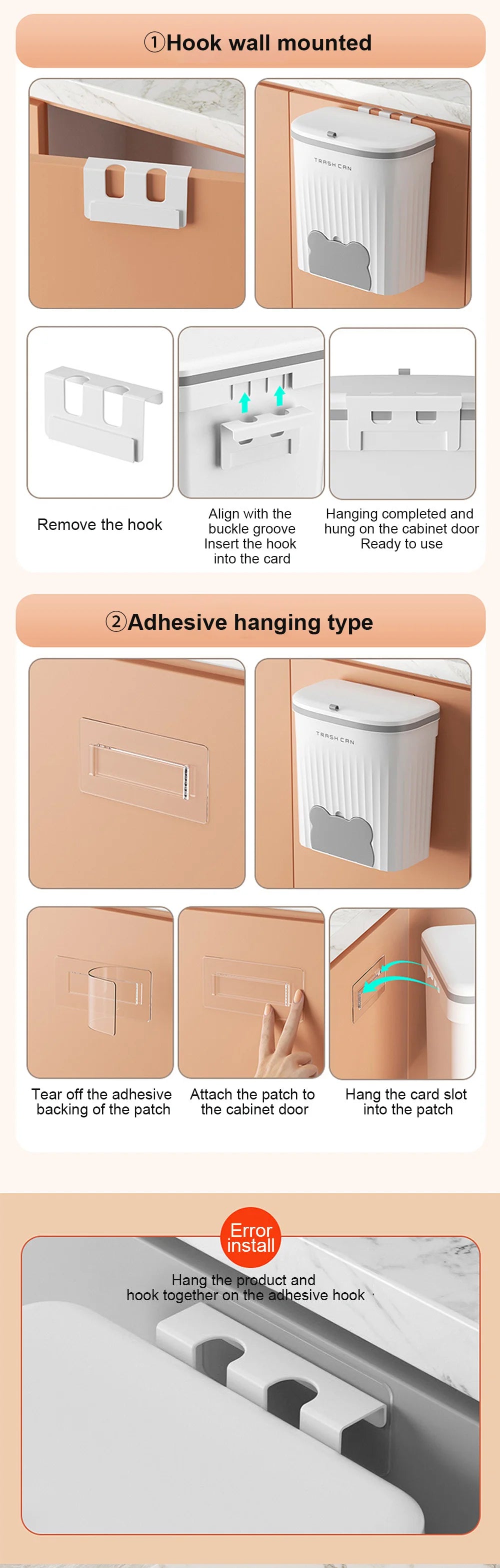 Wall Mounted Trash Can