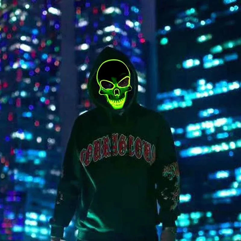 Halloween Horror Skull LED Light Mask