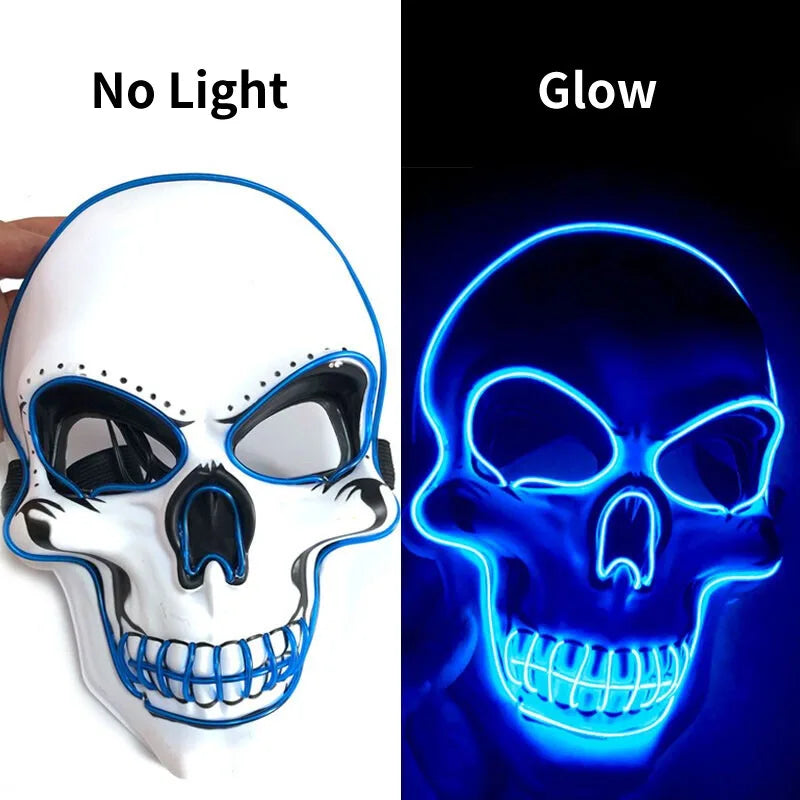 Halloween Horror Skull LED Light Mask