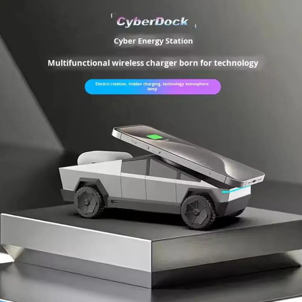 Desktop Stand 3-in-1  Wireless Charging Station With Ambient Light