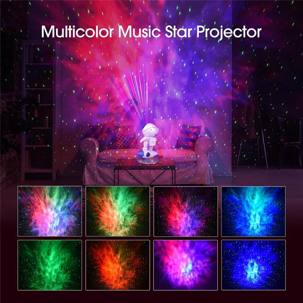 Rocket Astronaut Galaxy Projector Night Light