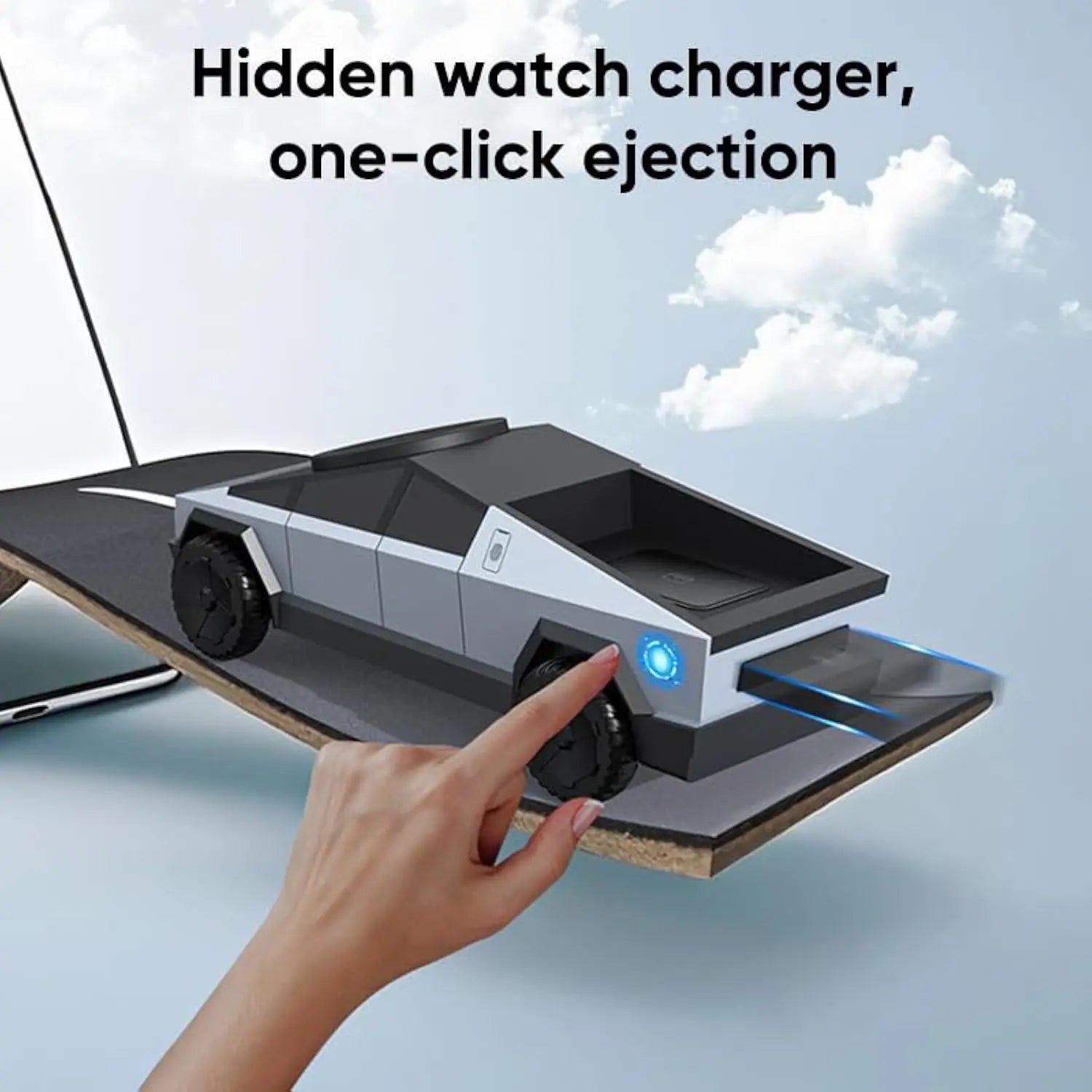 Multifunctional Desktop 3 in1 Motor Rotating Wireless Charging Station