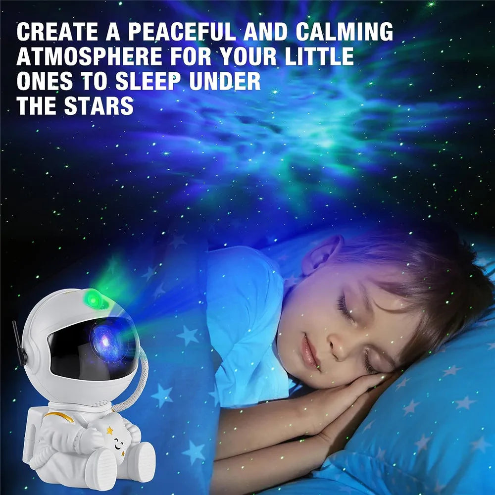Rocket Astronaut Galaxy Projector Night Light