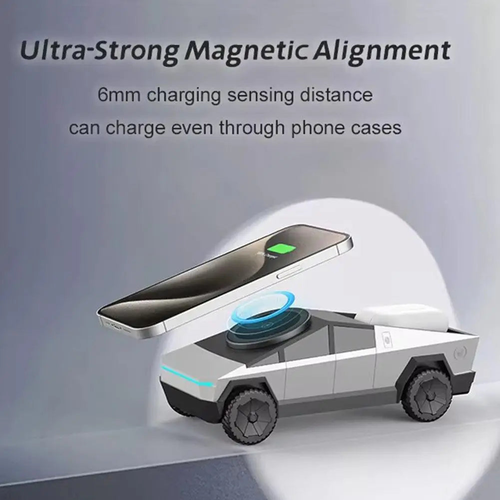 Desktop Stand 3-in-1  Wireless Charging Station With Ambient Light