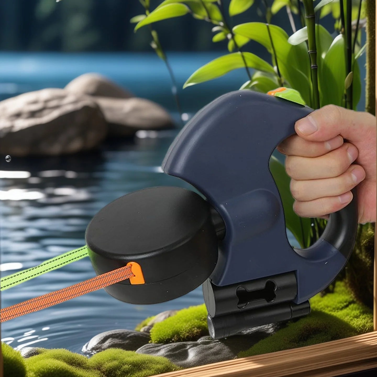 Retractable Dual Doggie Leash with LED Light