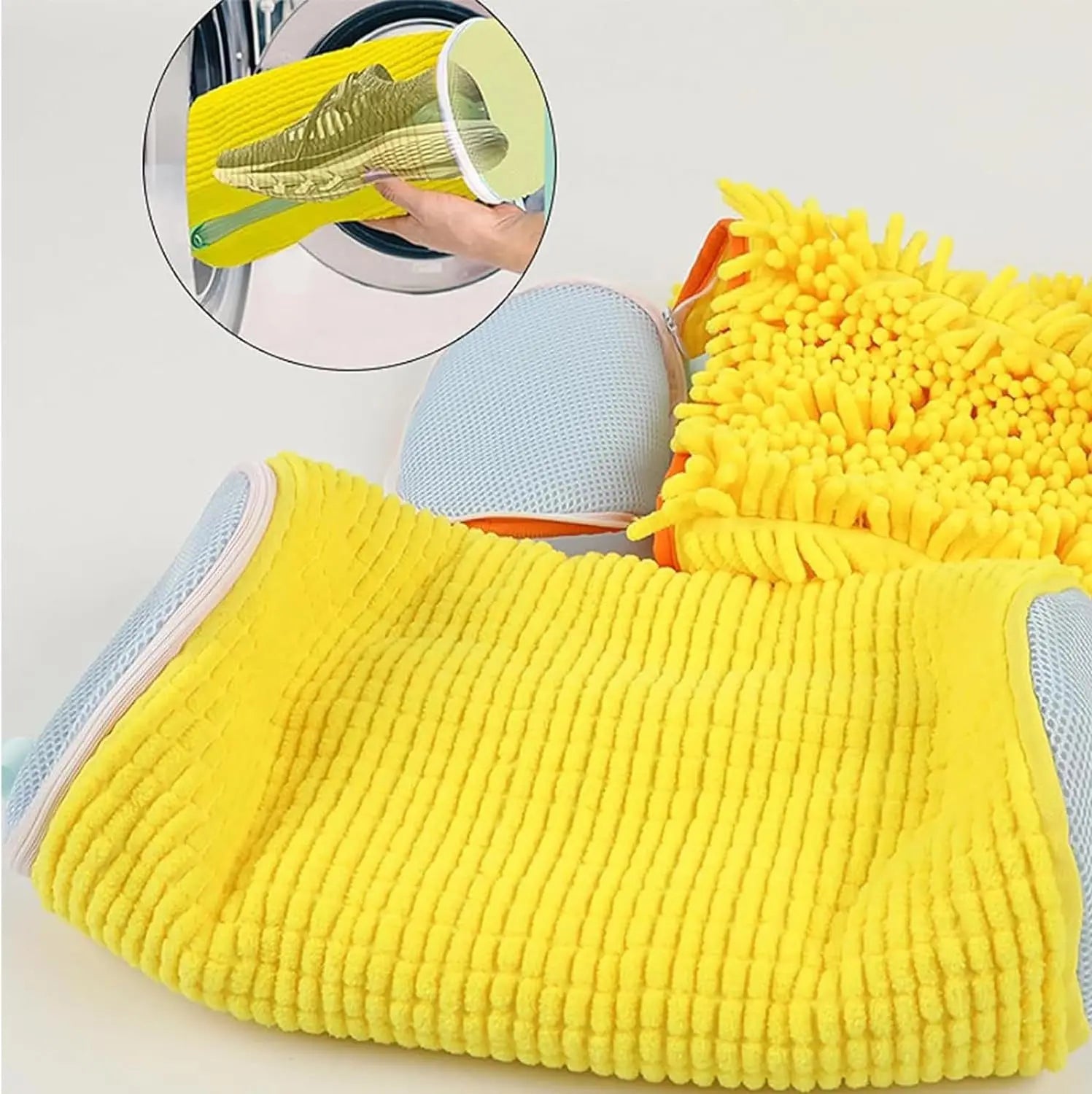 Shoe washing bag