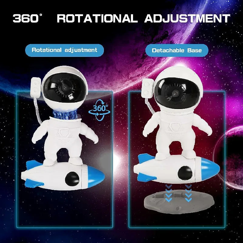 Rocket Astronaut Galaxy Projector Night Light