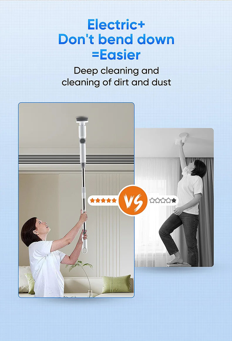 8-in-1 Electric Spin Scrubber Wireless Cleaning Brush