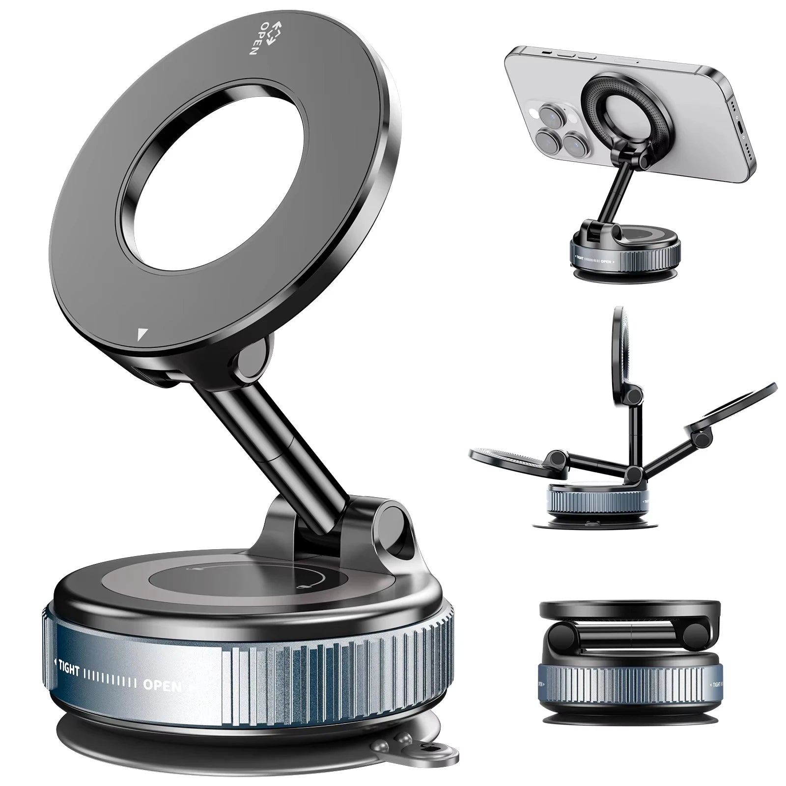 Car Phone Magnetic Stand Mechanical Vacuum Suction Cup