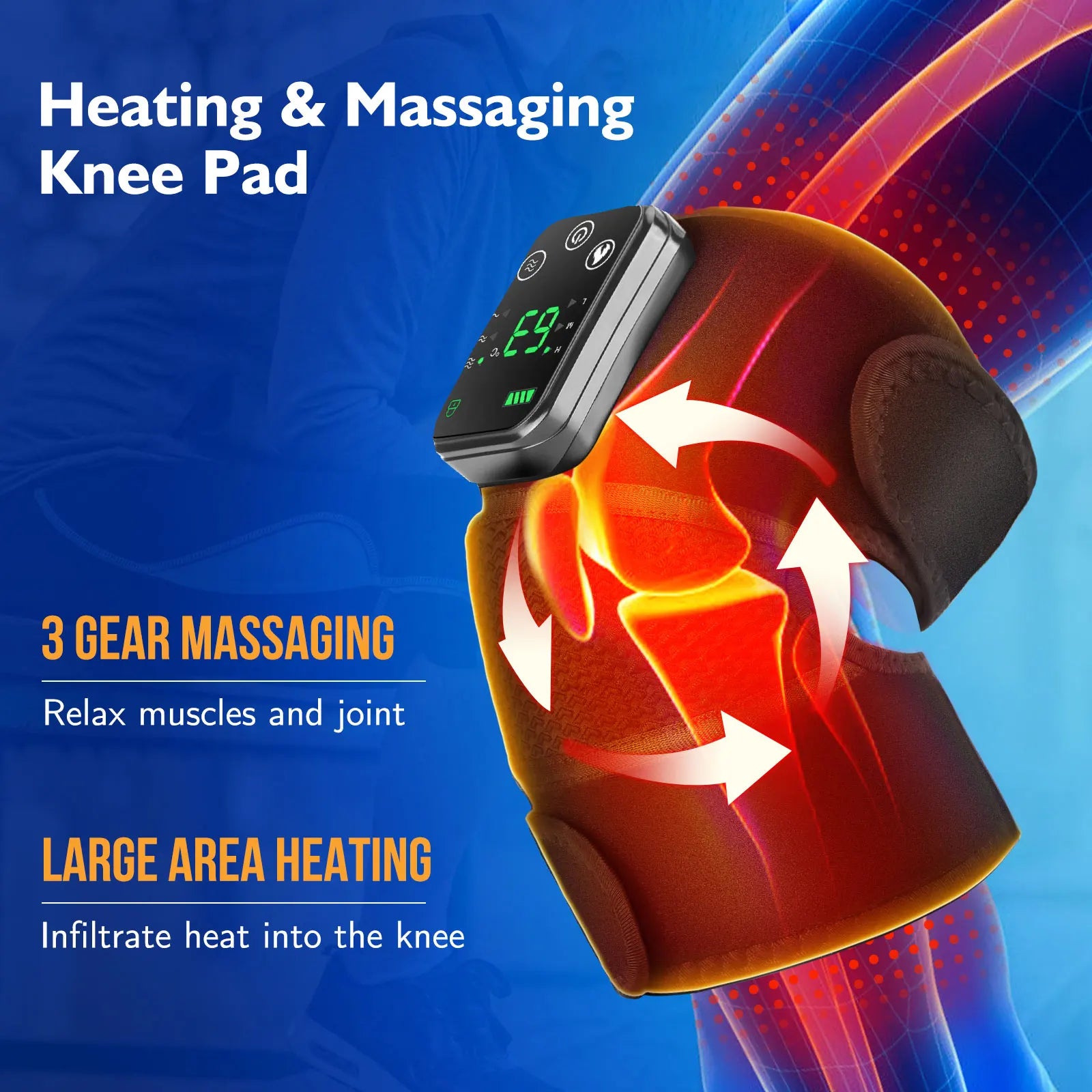 New Knee Massager Heating Vibration