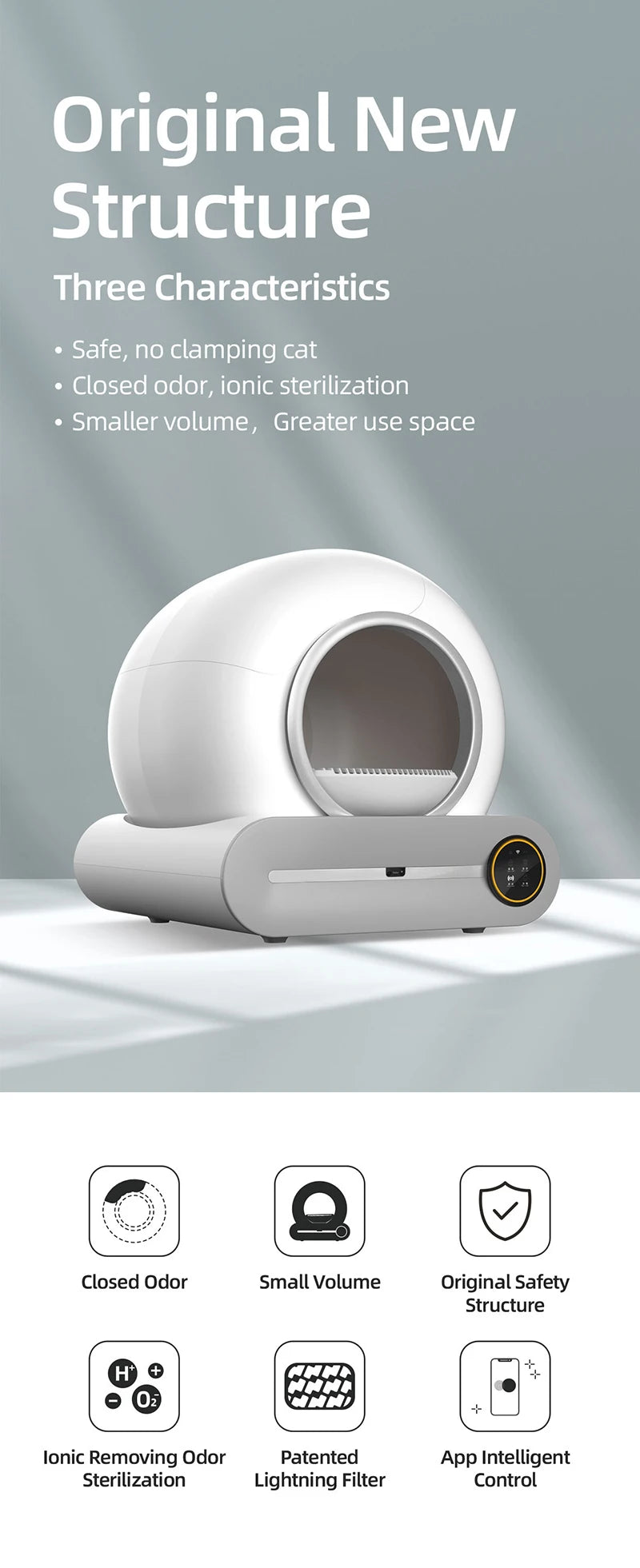 Automatic Smart Cat Litter Box Self Cleaning