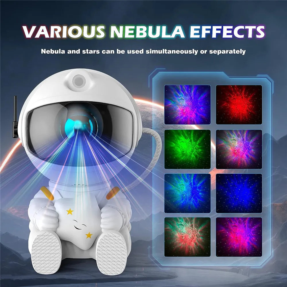 Rocket Astronaut Galaxy Projector Night Light