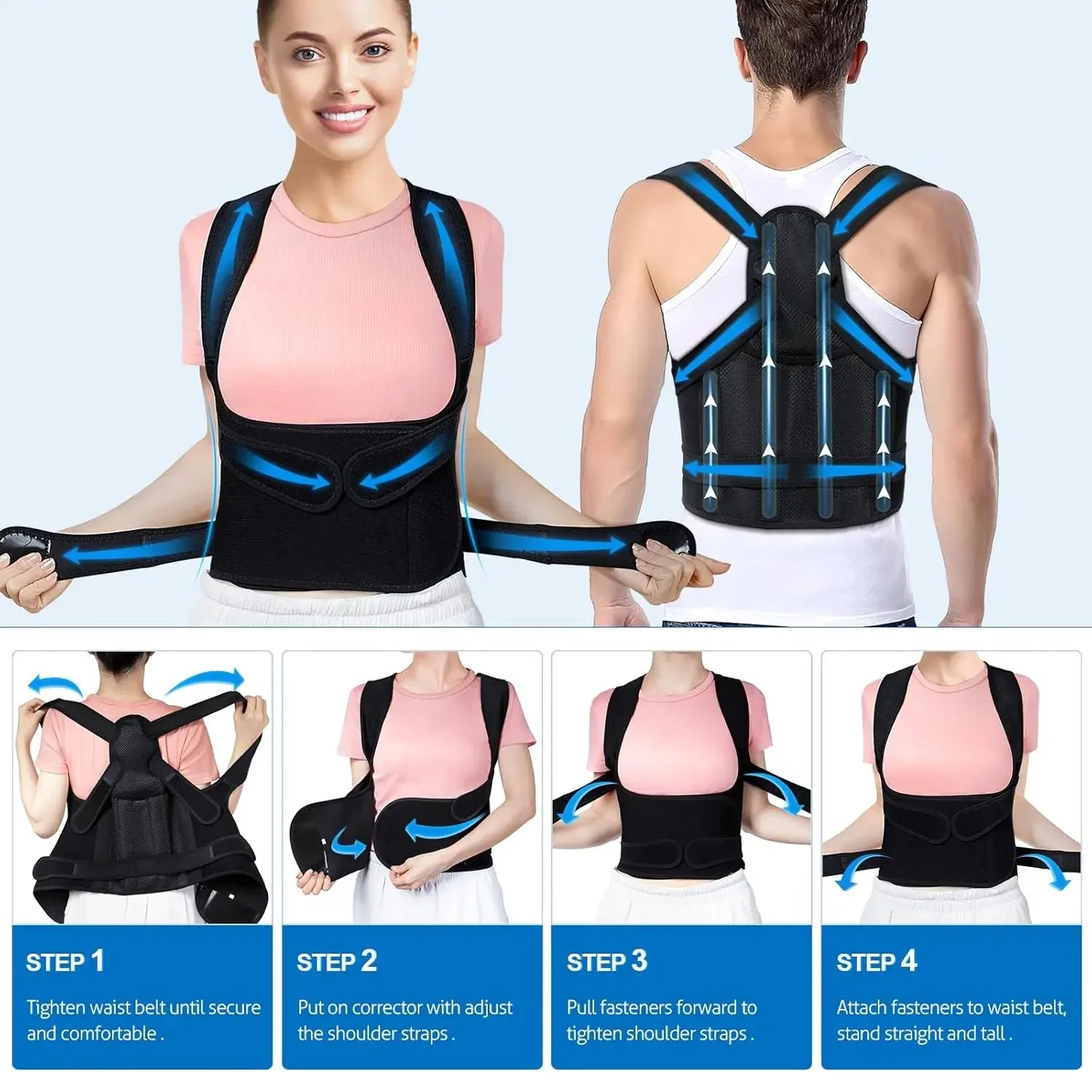 Back Brace Posture Corrector for Women and Men