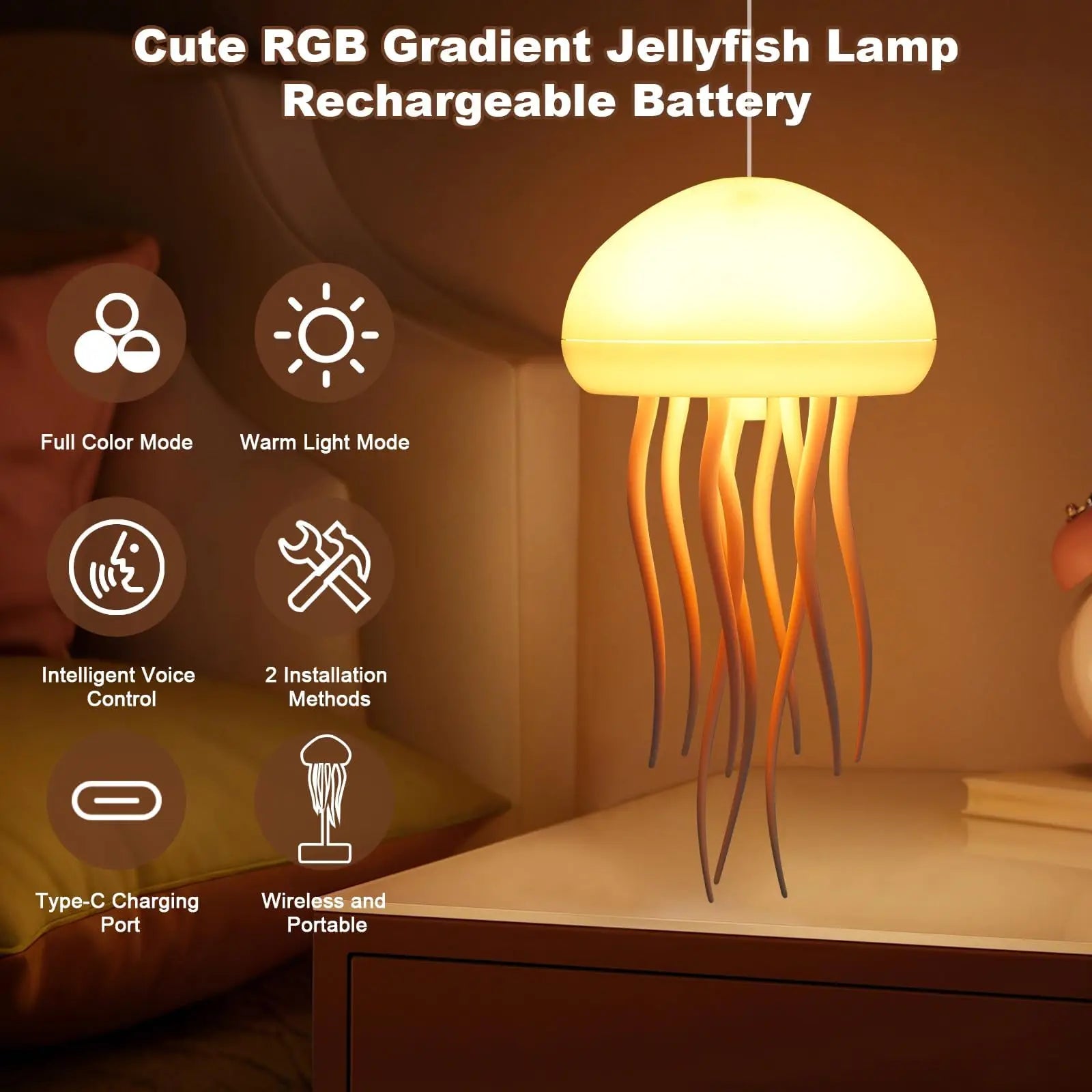 Jellyfish Lamp with Dancing Legs