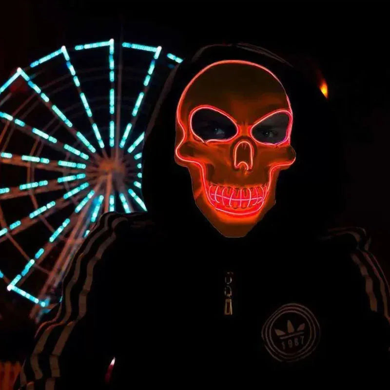 Halloween Horror Skull LED Light Mask