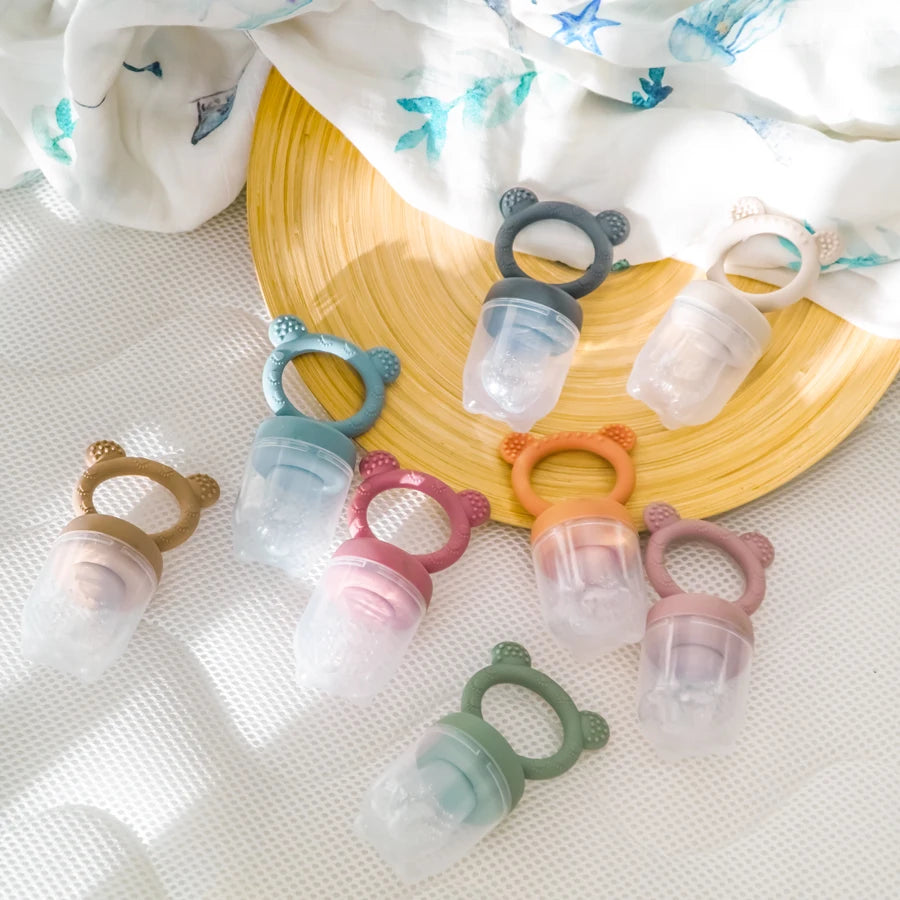 Baby Pacifier Fruit Feeder With Cover Silicone