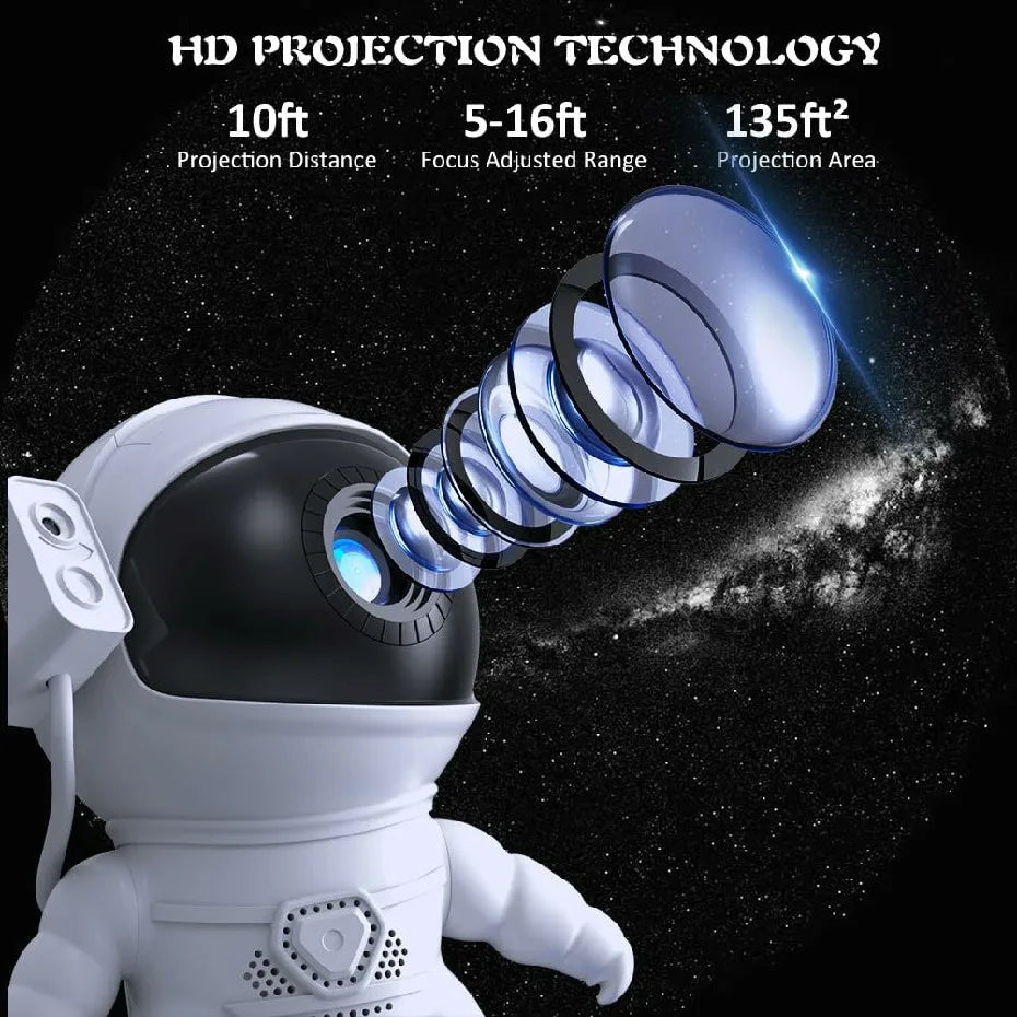 Rocket Astronaut Galaxy Projector Night Light