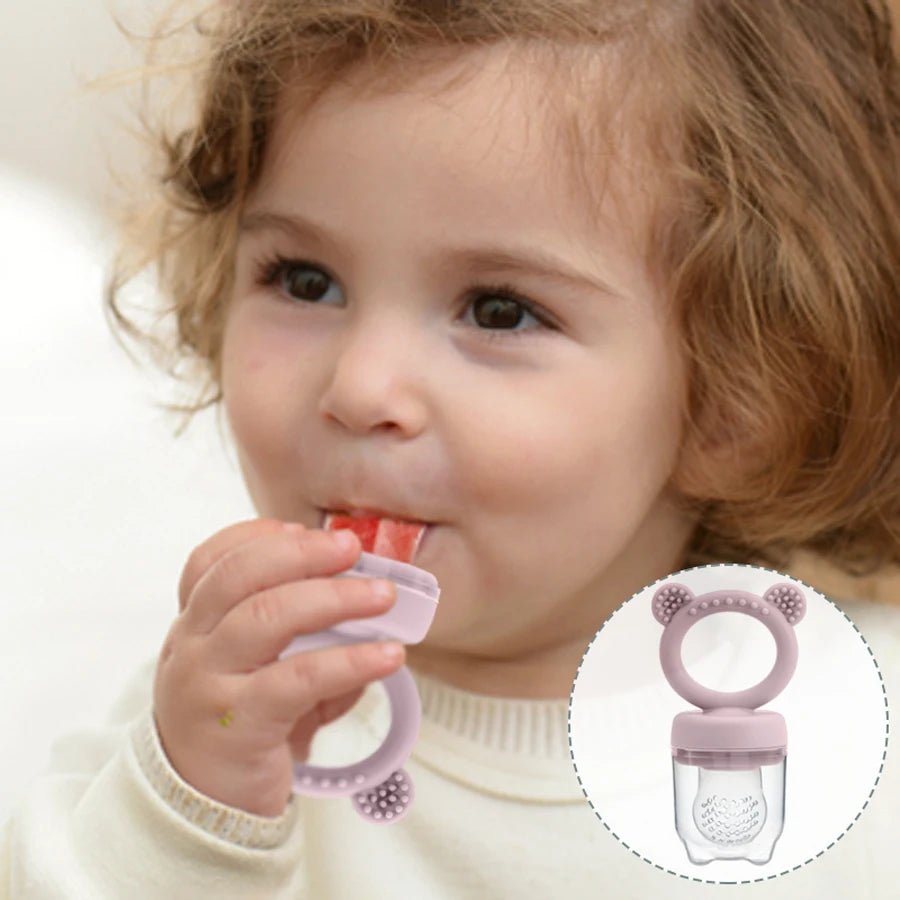 Baby Pacifier Fruit Feeder With Cover Silicone